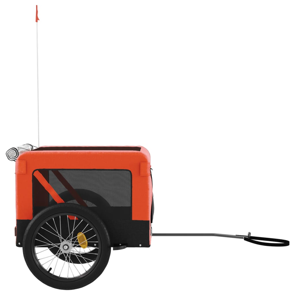 Hondenfietstrailer oxford stof en ijzer oranje en zwart is nu te koop bij PeponiXL, paradijselijk wonen!