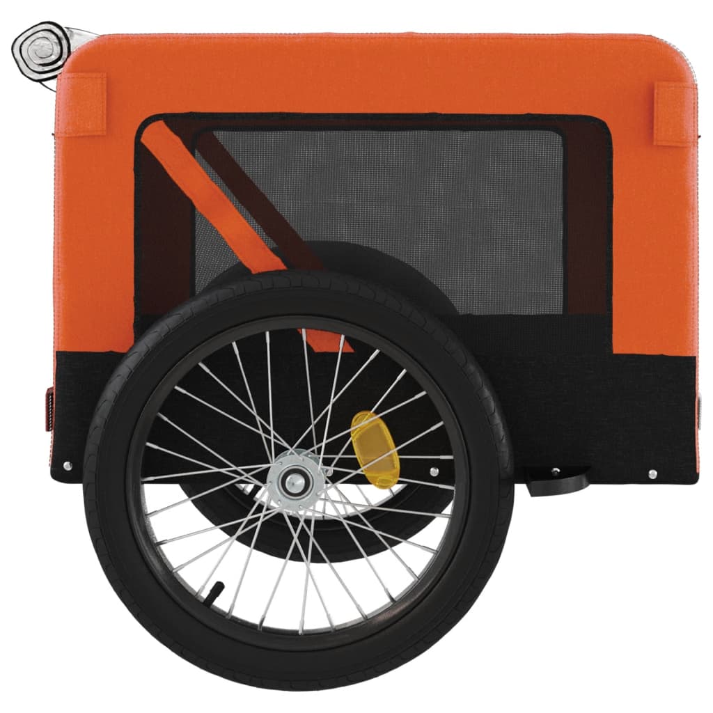 Hondenfietstrailer oxford stof en ijzer oranje en zwart is nu te koop bij PeponiXL, paradijselijk wonen!
