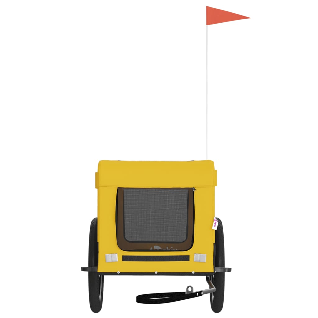 Hondenfietstrailer oxford stof en ijzer geel en zwart is nu te koop bij PeponiXL, paradijselijk wonen!