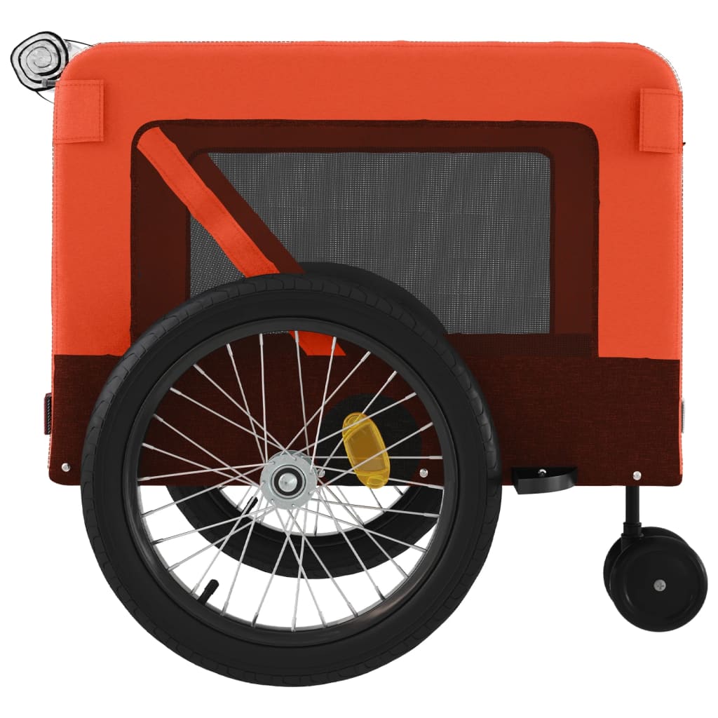 Hondenfietstrailer oxford stof en ijzer oranje en zwart is nu te koop bij PeponiXL, paradijselijk wonen!