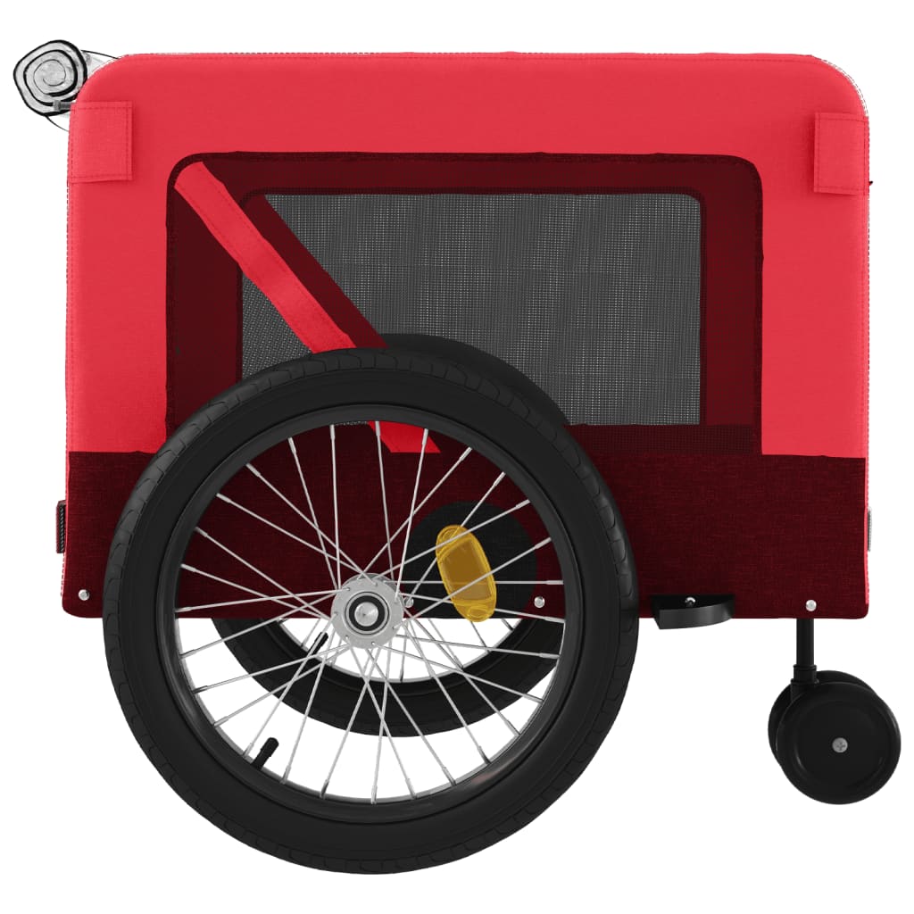 Hondenfietstrailer oxford stof en ijzer rood en zwart is nu te koop bij PeponiXL, paradijselijk wonen!
