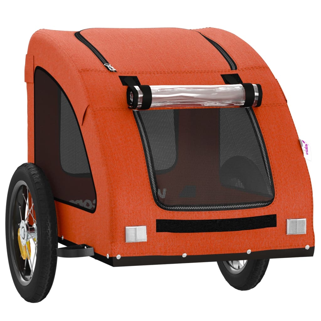 Hondenfietstrailer oxford stof en ijzer oranje is nu te koop bij PeponiXL, paradijselijk wonen!