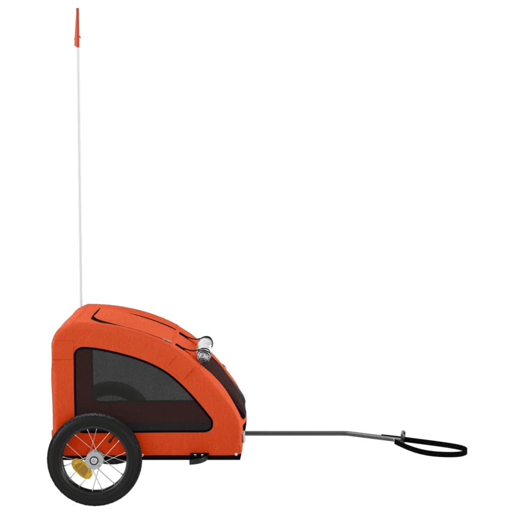 Hondenfietstrailer oxford stof en ijzer oranje is nu te koop bij PeponiXL, paradijselijk wonen!