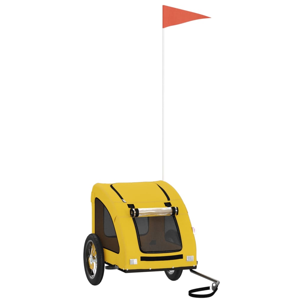 Hondenfietstrailer oxford stof en ijzer geel is nu te koop bij PeponiXL, paradijselijk wonen!