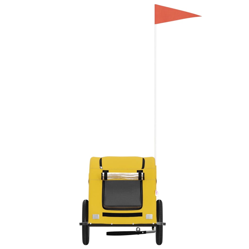 Hondenfietstrailer oxford stof en ijzer geel is nu te koop bij PeponiXL, paradijselijk wonen!