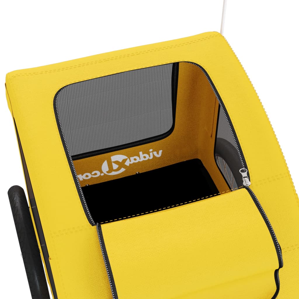 Hondenfietstrailer oxford stof en ijzer geel is nu te koop bij PeponiXL, paradijselijk wonen!