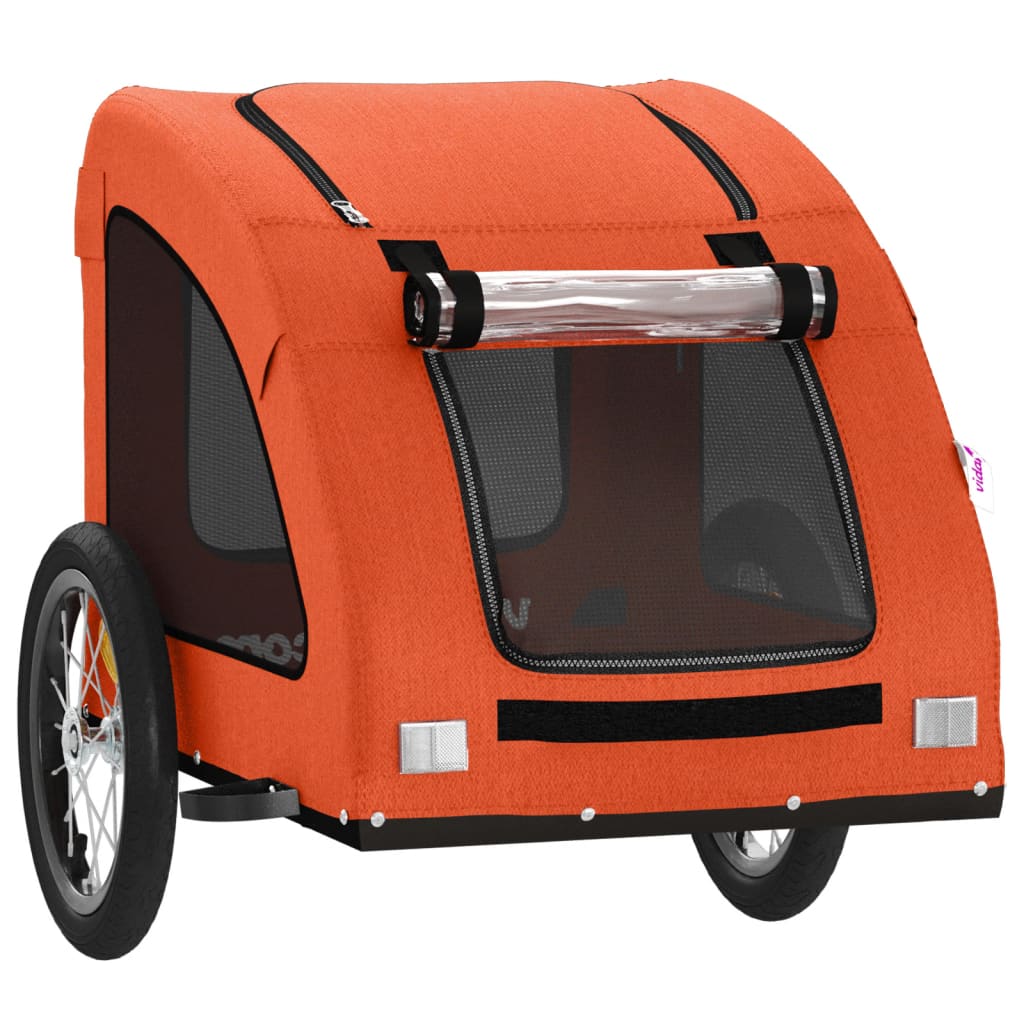 Hondenfietstrailer oxford stof en ijzer oranje is nu te koop bij PeponiXL, paradijselijk wonen!