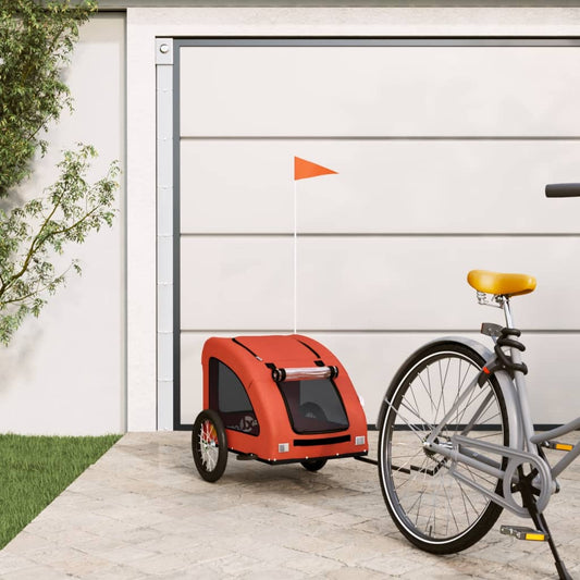 Hondenfietstrailer oxford stof en ijzer oranje is nu te koop bij PeponiXL, paradijselijk wonen!