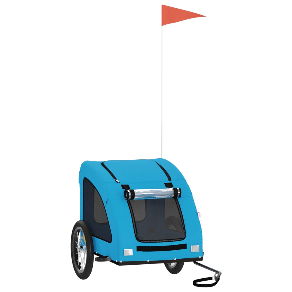 Hondenfietstrailer oxford stof en ijzer blauw is nu te koop bij PeponiXL, paradijselijk wonen!