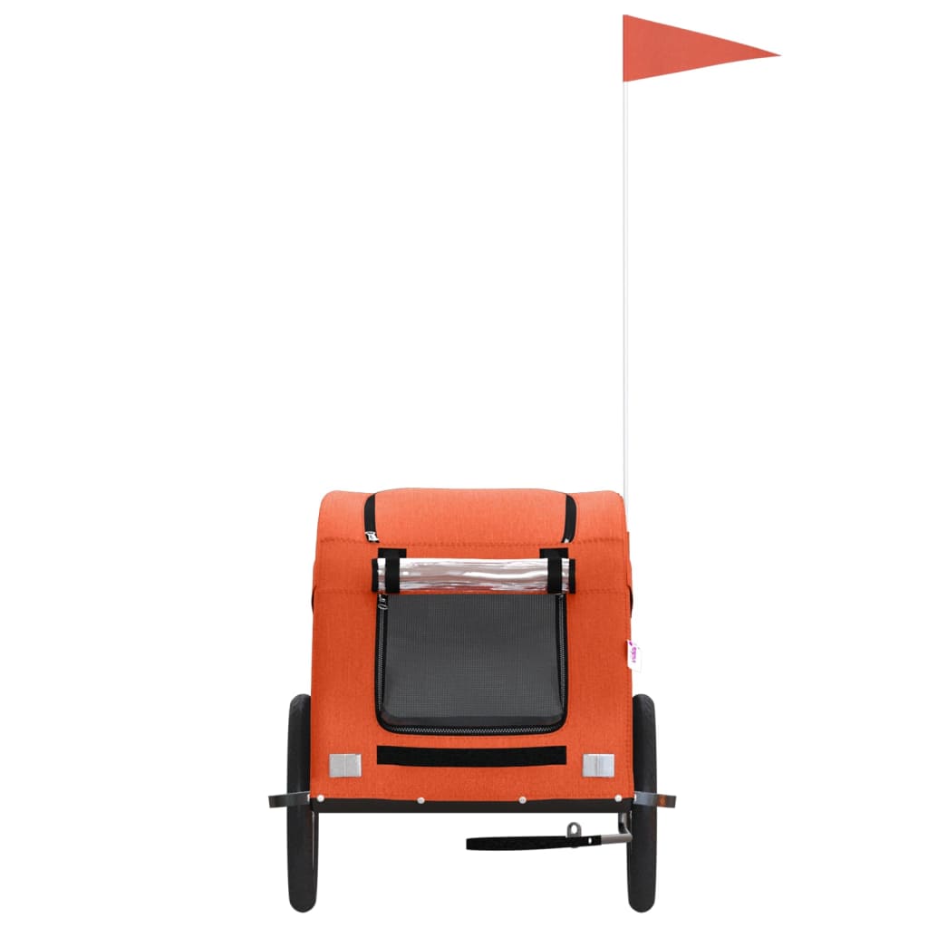 Hondenfietstrailer oxford stof en ijzer oranje is nu te koop bij PeponiXL, paradijselijk wonen!