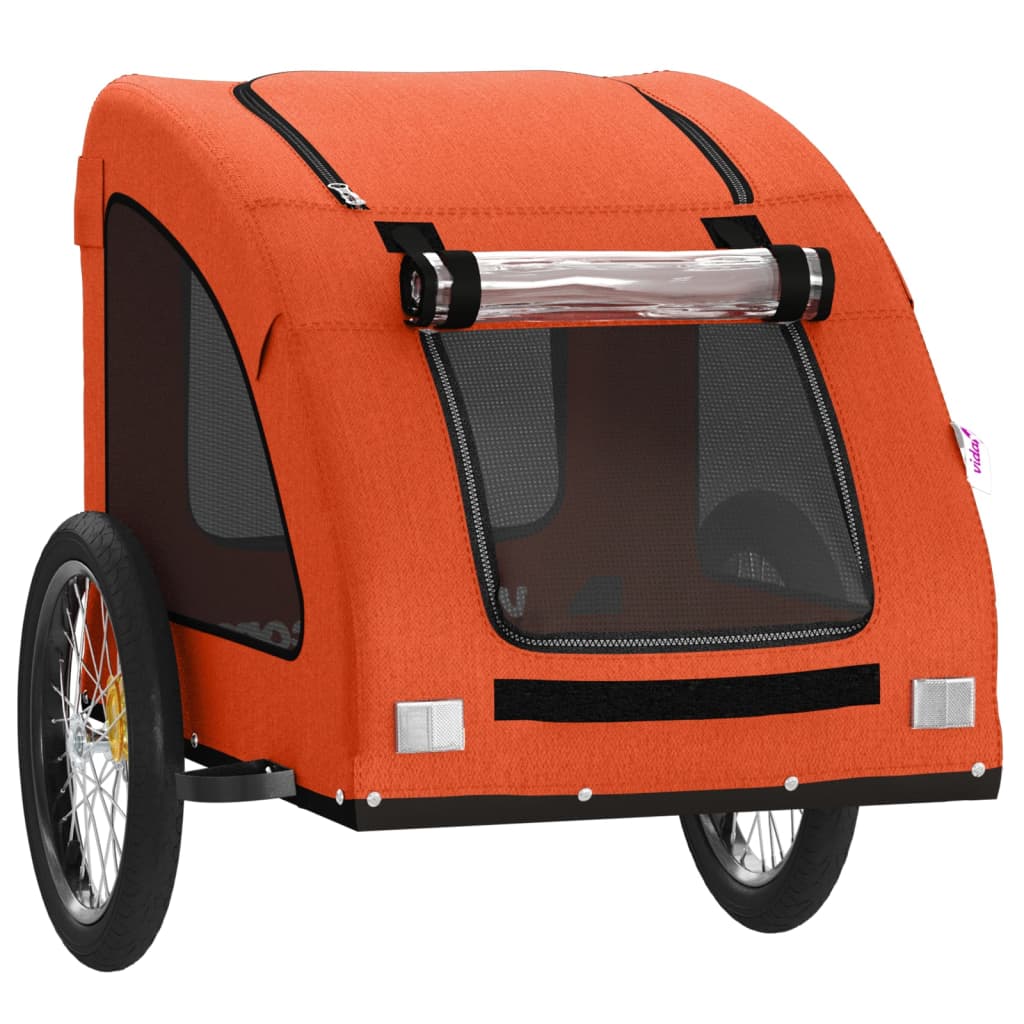 Hondenfietstrailer oxford stof en ijzer oranje is nu te koop bij PeponiXL, paradijselijk wonen!