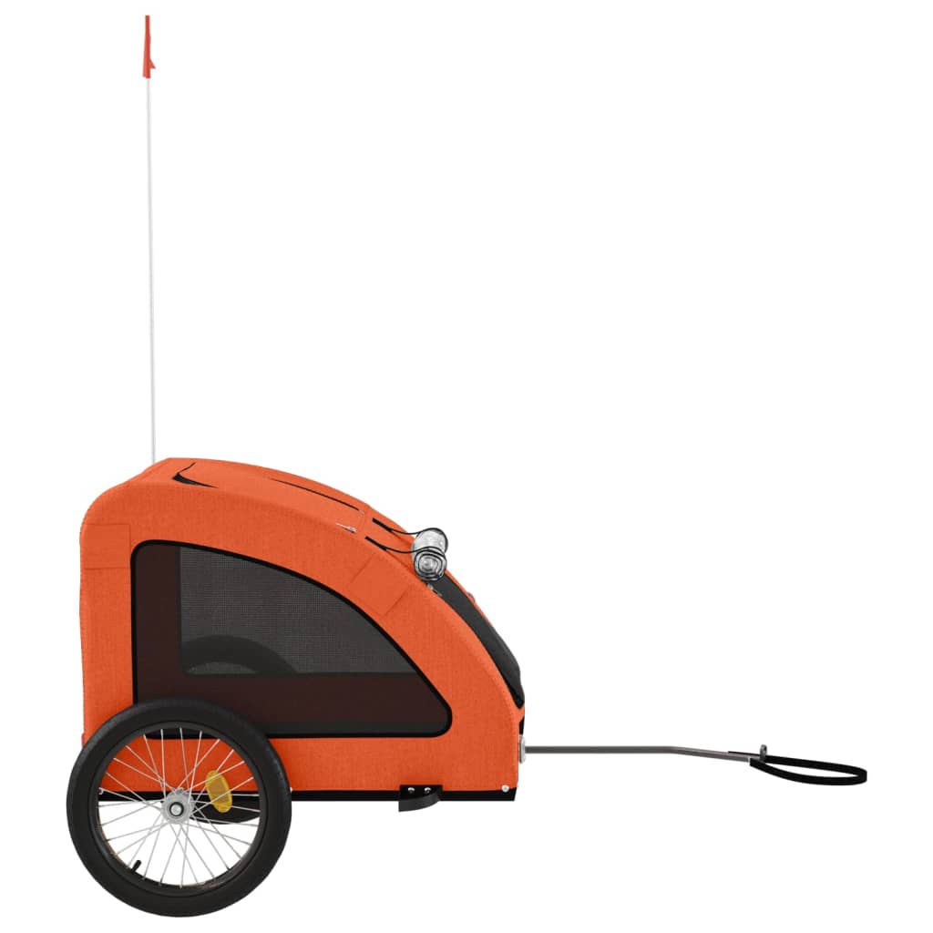 Hondenfietstrailer oxford stof en ijzer oranje is nu te koop bij PeponiXL, paradijselijk wonen!