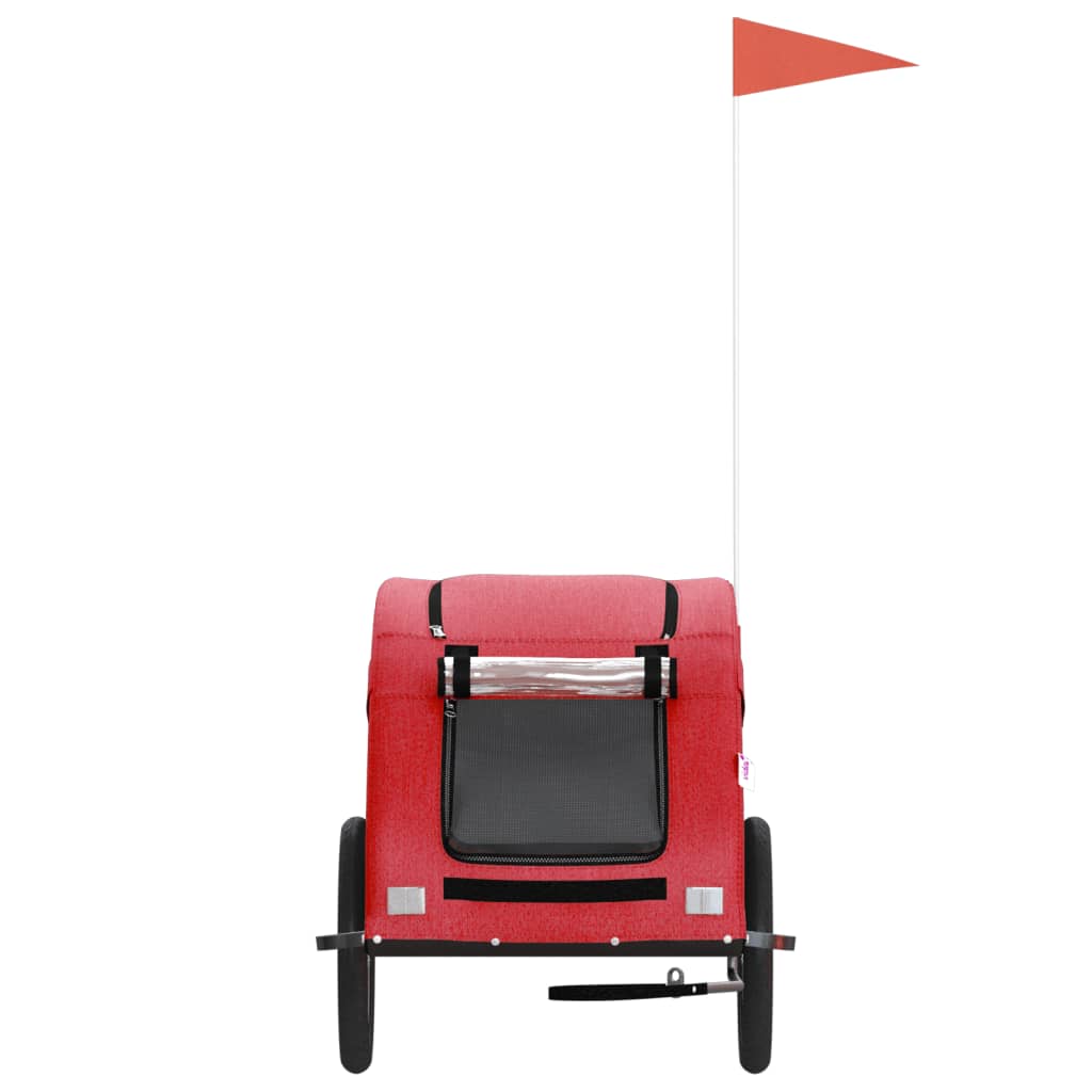 Hondenfietstrailer oxford stof en ijzer rood is nu te koop bij PeponiXL, paradijselijk wonen!