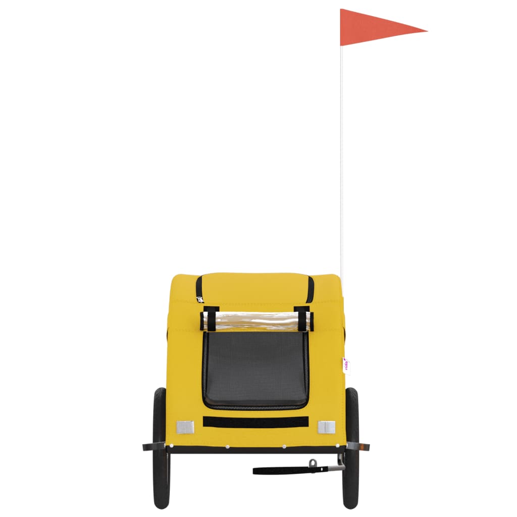Hondenfietstrailer oxford stof en ijzer geel is nu te koop bij PeponiXL, paradijselijk wonen!
