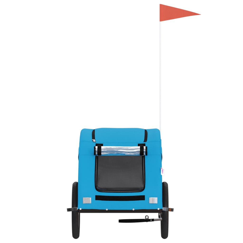 Hondenfietstrailer oxford stof en ijzer blauw is nu te koop bij PeponiXL, paradijselijk wonen!