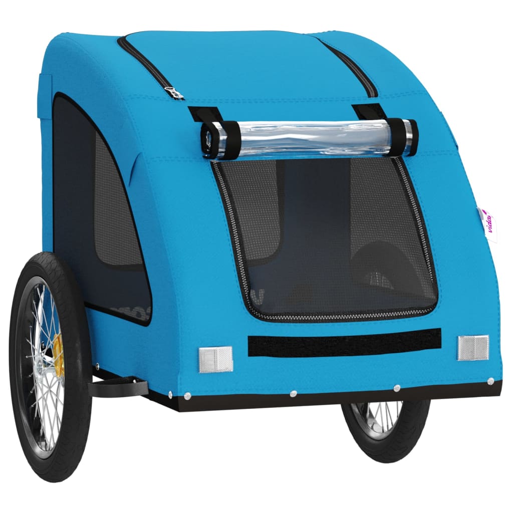 Hondenfietstrailer oxford stof en ijzer blauw is nu te koop bij PeponiXL, paradijselijk wonen!