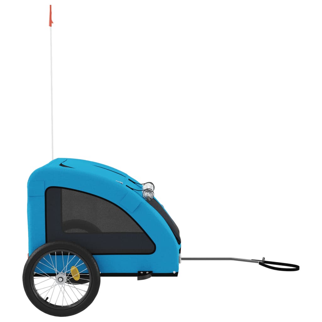 Hondenfietstrailer oxford stof en ijzer blauw is nu te koop bij PeponiXL, paradijselijk wonen!