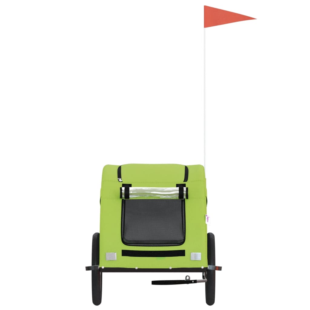 Hondenfietstrailer oxford stof en ijzer groen is nu te koop bij PeponiXL, paradijselijk wonen!