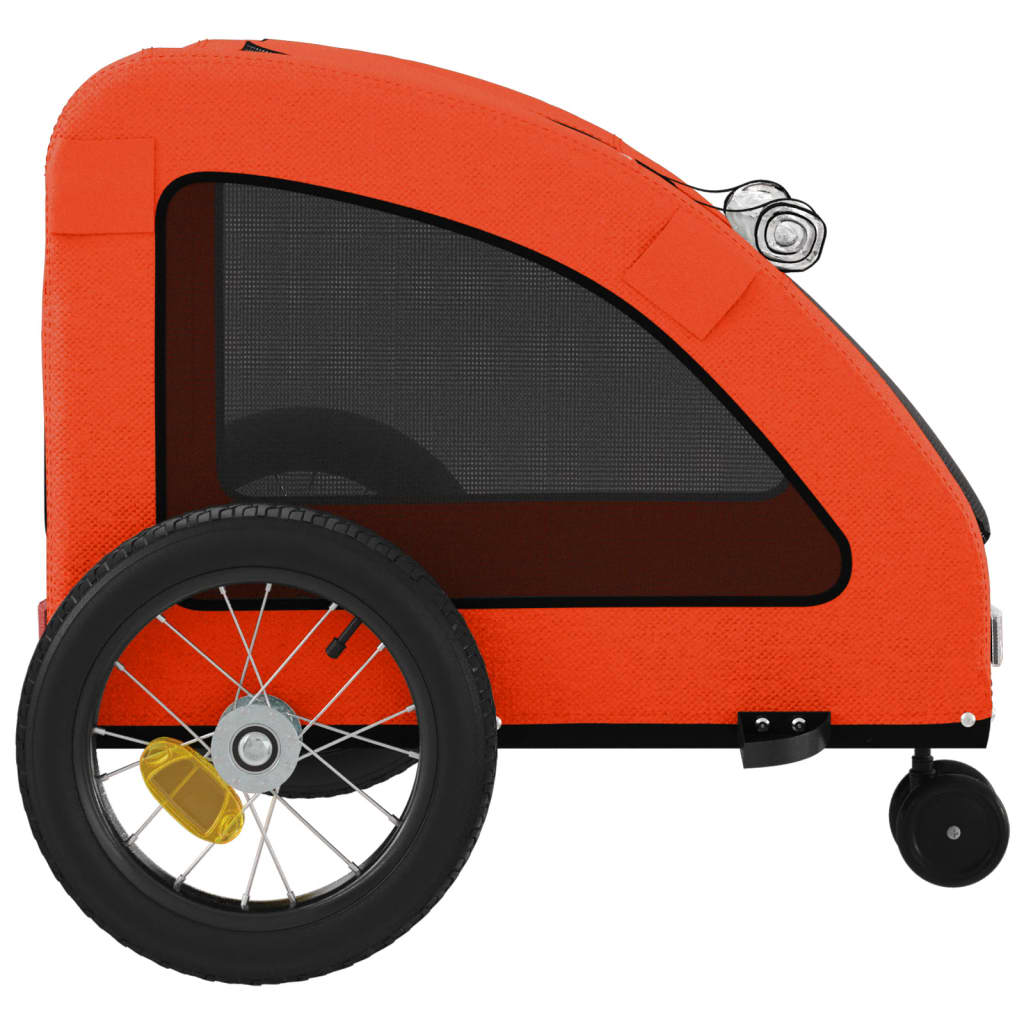 Hondenfietstrailer oxford stof en ijzer oranje en grijs is nu te koop bij PeponiXL, paradijselijk wonen!