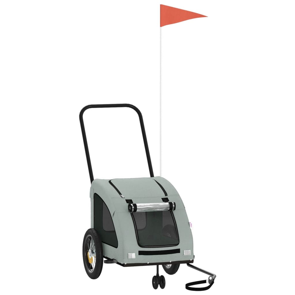 Hondenfietstrailer oxford stof en ijzer grijs is nu te koop bij PeponiXL, paradijselijk wonen!