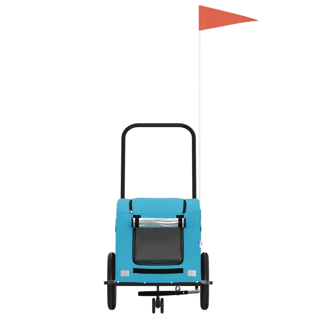 Hondenfietstrailer oxford stof en ijzer blauw is nu te koop bij PeponiXL, paradijselijk wonen!