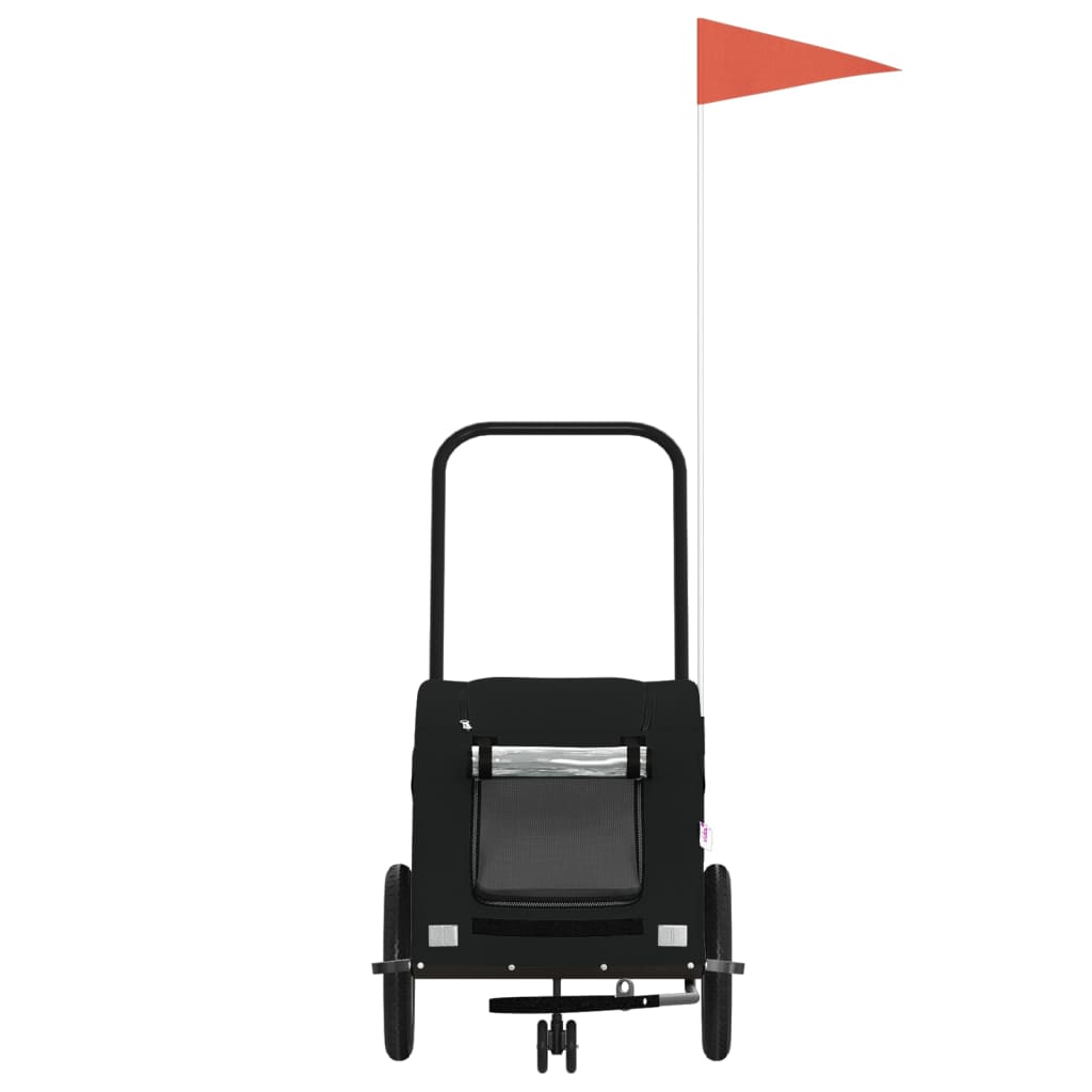 Hondenfietstrailer oxford stof en ijzer zwart is nu te koop bij PeponiXL, paradijselijk wonen!