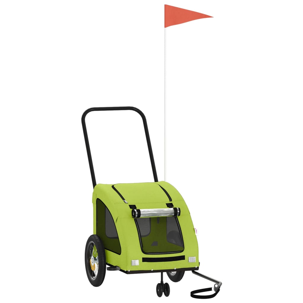 Hondenfietstrailer oxford stof en ijzer groen is nu te koop bij PeponiXL, paradijselijk wonen!