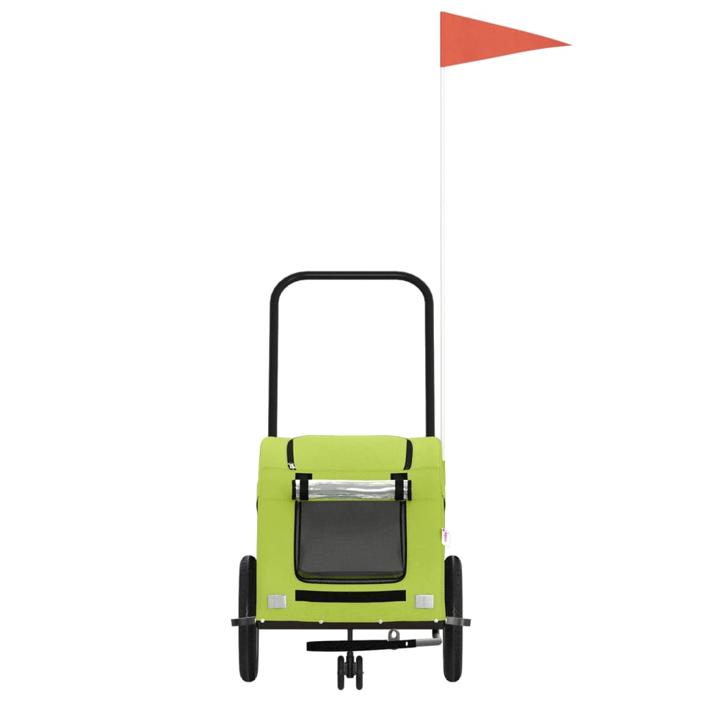 Hondenfietstrailer oxford stof en ijzer groen is nu te koop bij PeponiXL, paradijselijk wonen!