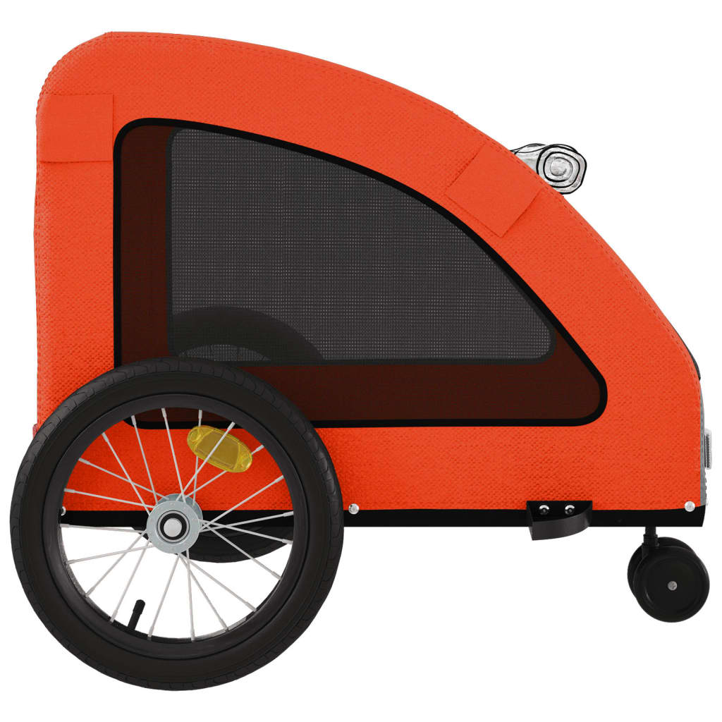 Hondenfietstrailer oxford stof en ijzer oranje is nu te koop bij PeponiXL, paradijselijk wonen!