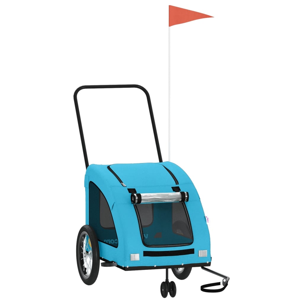 Hondenfietstrailer oxford stof en ijzer blauw is nu te koop bij PeponiXL, paradijselijk wonen!