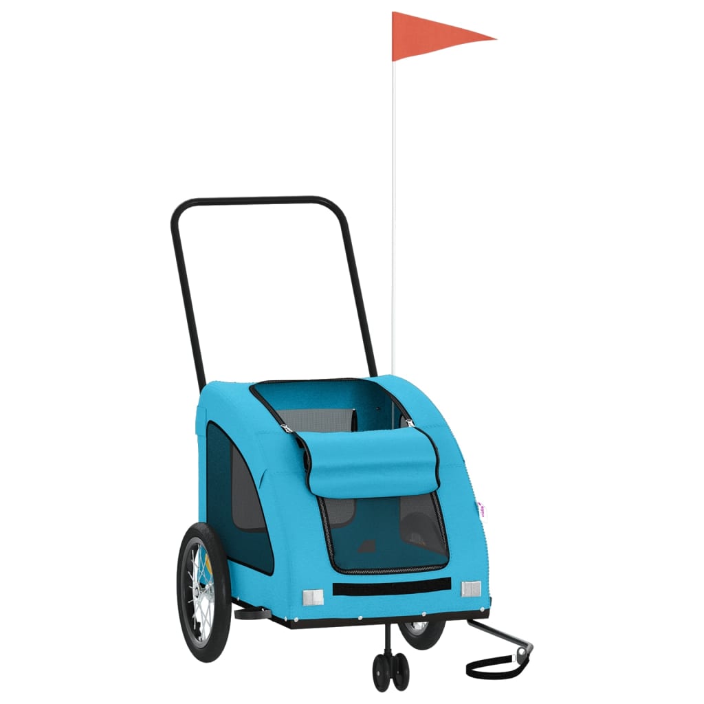 Hondenfietstrailer oxford stof en ijzer blauw is nu te koop bij PeponiXL, paradijselijk wonen!