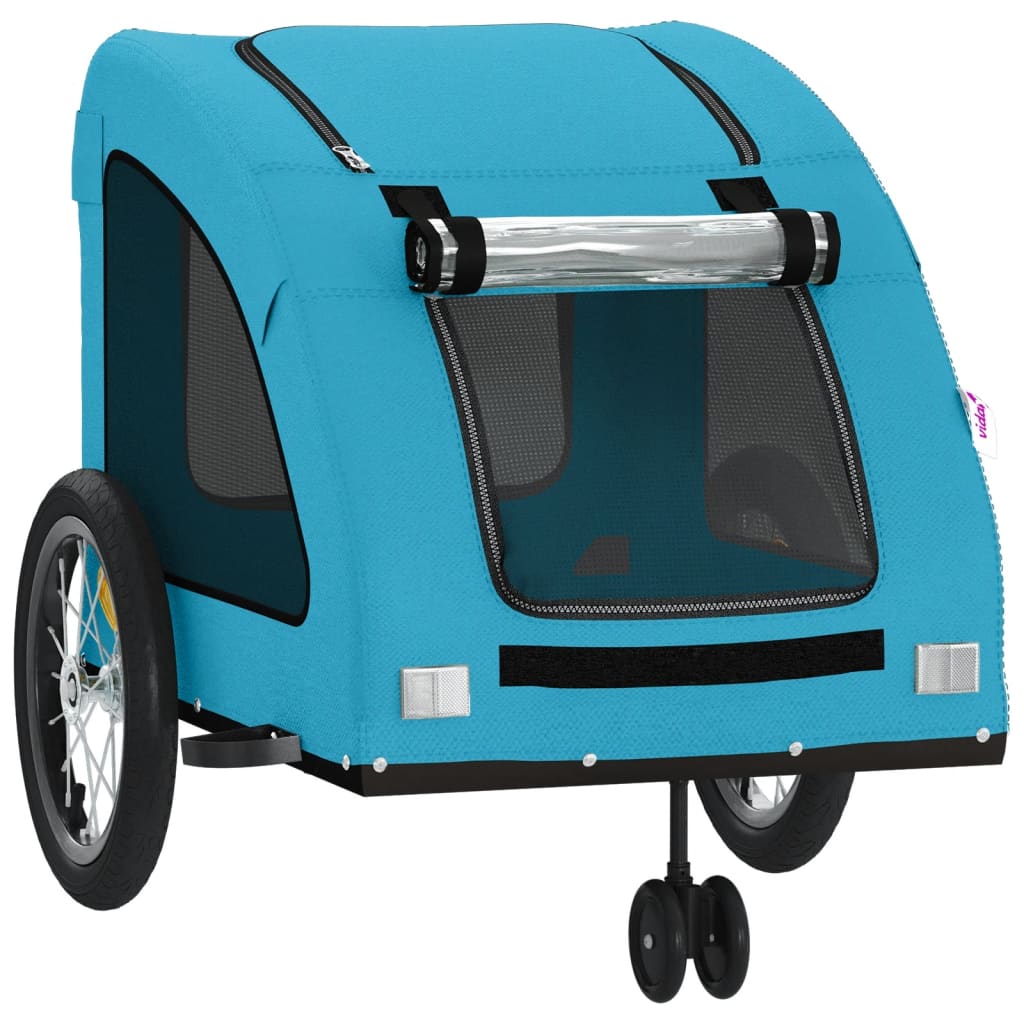 Hondenfietstrailer oxford stof en ijzer blauw is nu te koop bij PeponiXL, paradijselijk wonen!
