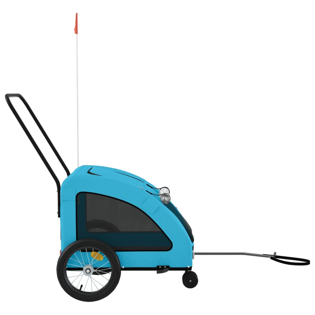 Hondenfietstrailer oxford stof en ijzer blauw is nu te koop bij PeponiXL, paradijselijk wonen!