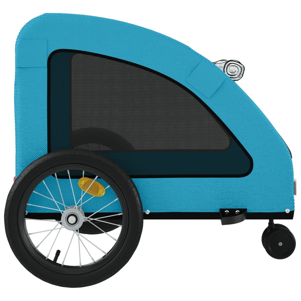 Hondenfietstrailer oxford stof en ijzer blauw is nu te koop bij PeponiXL, paradijselijk wonen!