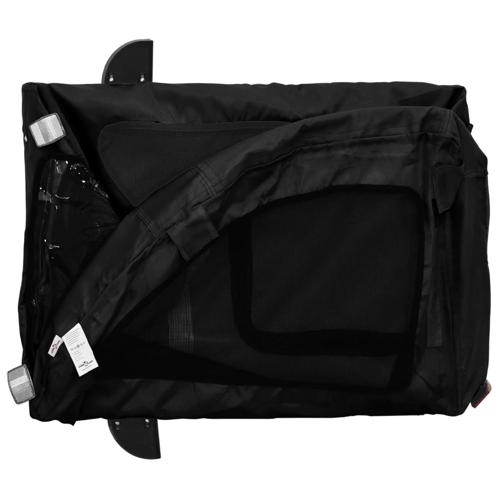 Hondenfietstrailer oxford stof en ijzer zwart is nu te koop bij PeponiXL, paradijselijk wonen!