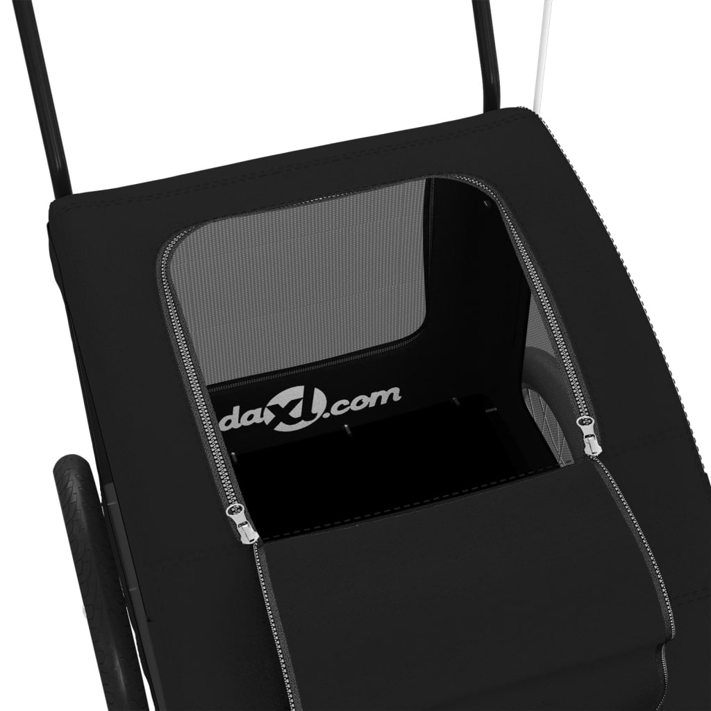 Hondenfietstrailer oxford stof en ijzer zwart is nu te koop bij PeponiXL, paradijselijk wonen!