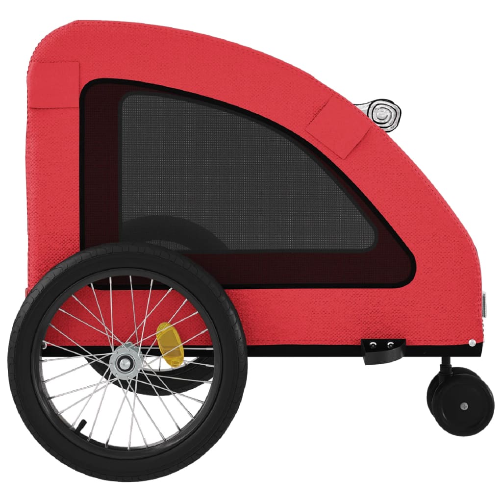 Hondenfietstrailer oxford stof en ijzer rood is nu te koop bij PeponiXL, paradijselijk wonen!
