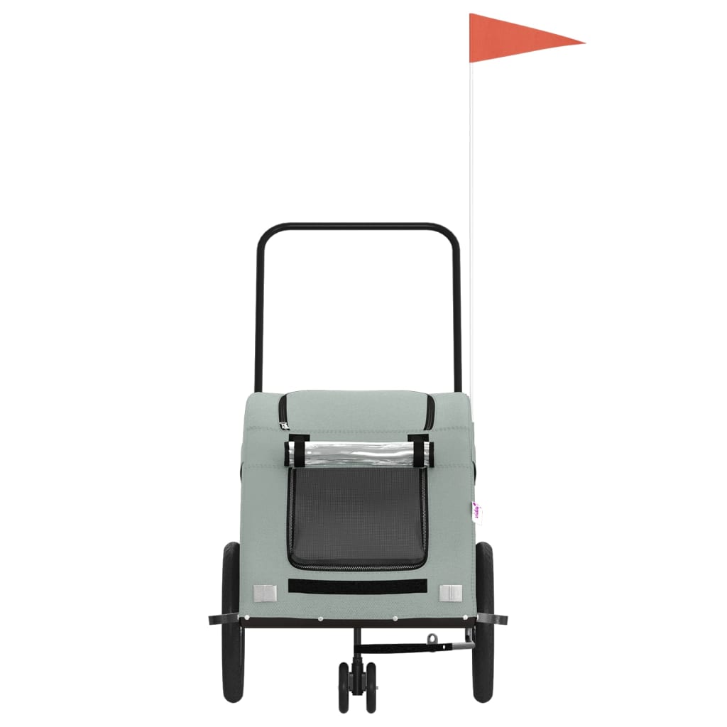 Hondenfietstrailer oxford stof en ijzer grijs is nu te koop bij PeponiXL, paradijselijk wonen!