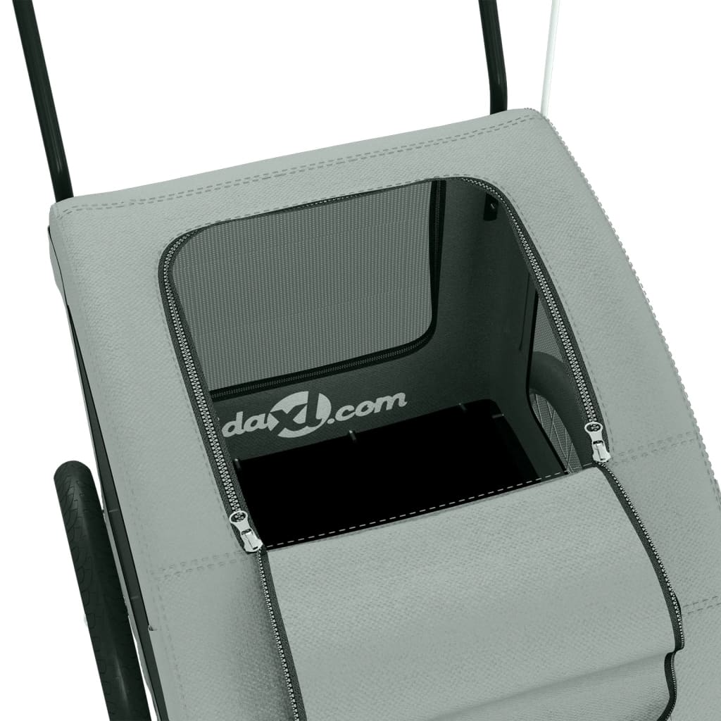 Hondenfietstrailer oxford stof en ijzer grijs is nu te koop bij PeponiXL, paradijselijk wonen!