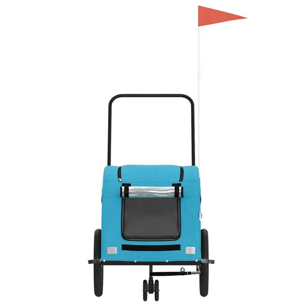 Hondenfietstrailer oxford stof en ijzer blauw is nu te koop bij PeponiXL, paradijselijk wonen!