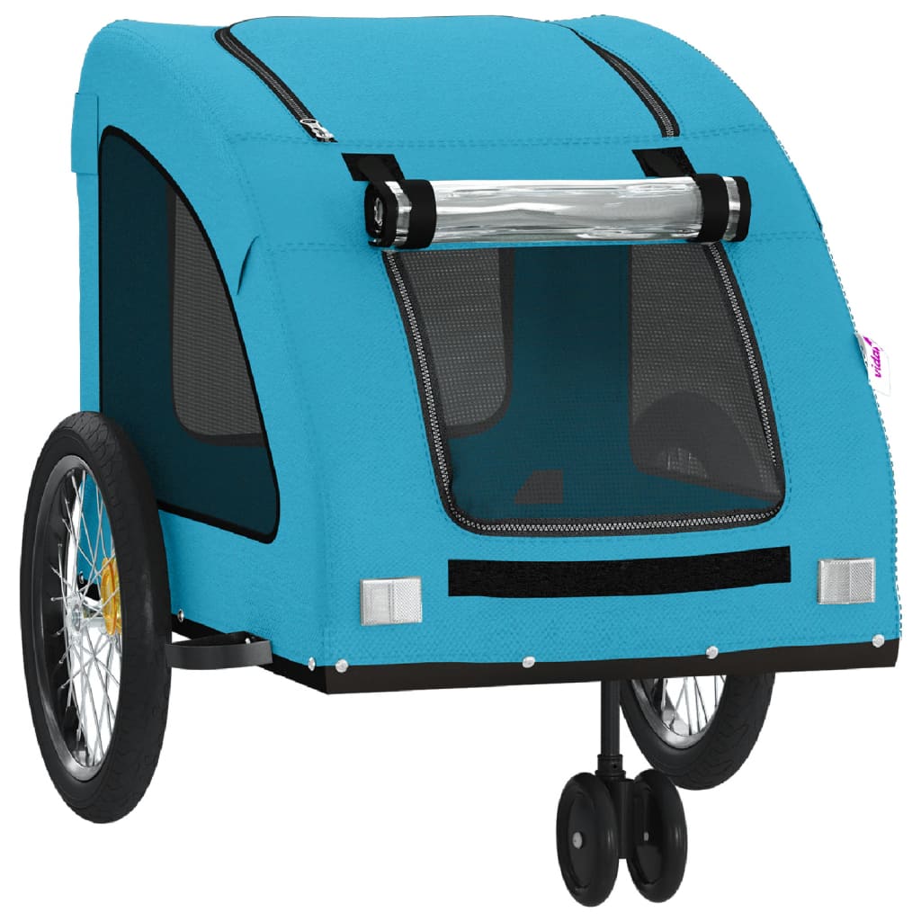 Hondenfietstrailer oxford stof en ijzer blauw is nu te koop bij PeponiXL, paradijselijk wonen!