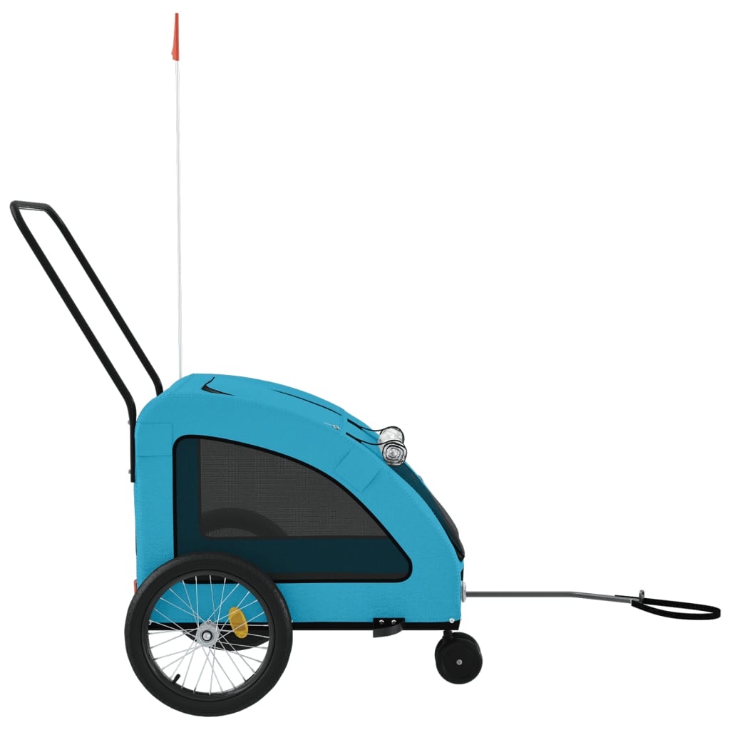 Hondenfietstrailer oxford stof en ijzer blauw is nu te koop bij PeponiXL, paradijselijk wonen!