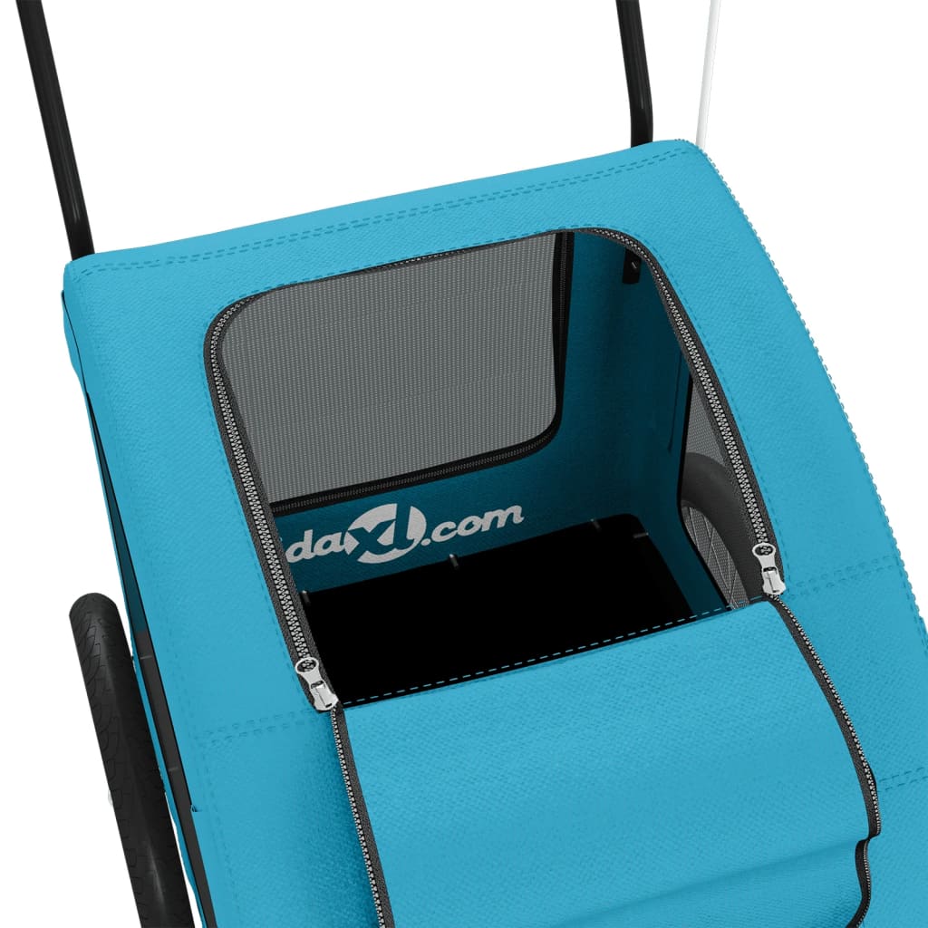 Hondenfietstrailer oxford stof en ijzer blauw is nu te koop bij PeponiXL, paradijselijk wonen!