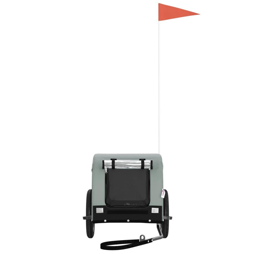 Hondenfietstrailer oxford stof en ijzer grijs en zwart is nu te koop bij PeponiXL, paradijselijk wonen!