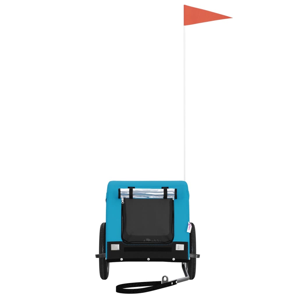 Hondenfietstrailer oxford stof en ijzer blauw en zwart is nu te koop bij PeponiXL, paradijselijk wonen!