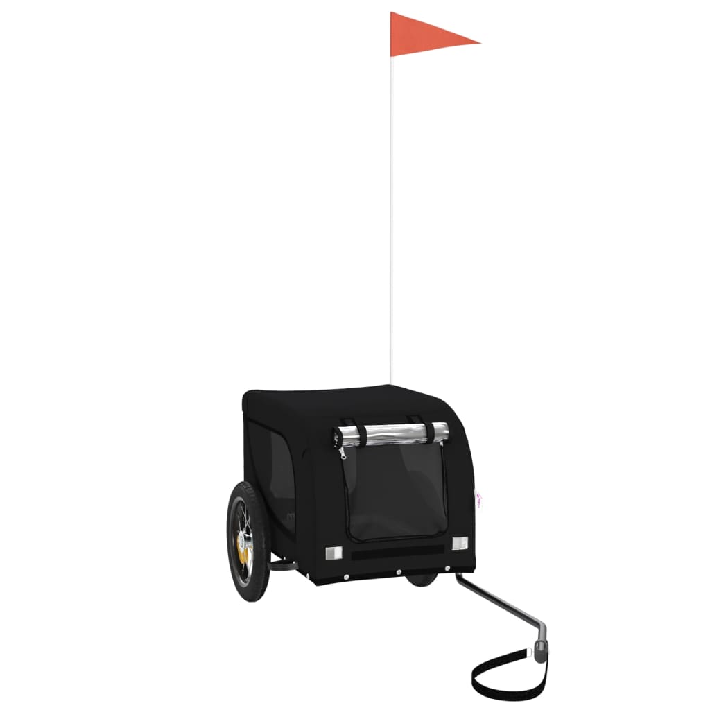 Hondenfietstrailer oxford stof en ijzer zwart is nu te koop bij PeponiXL, paradijselijk wonen!