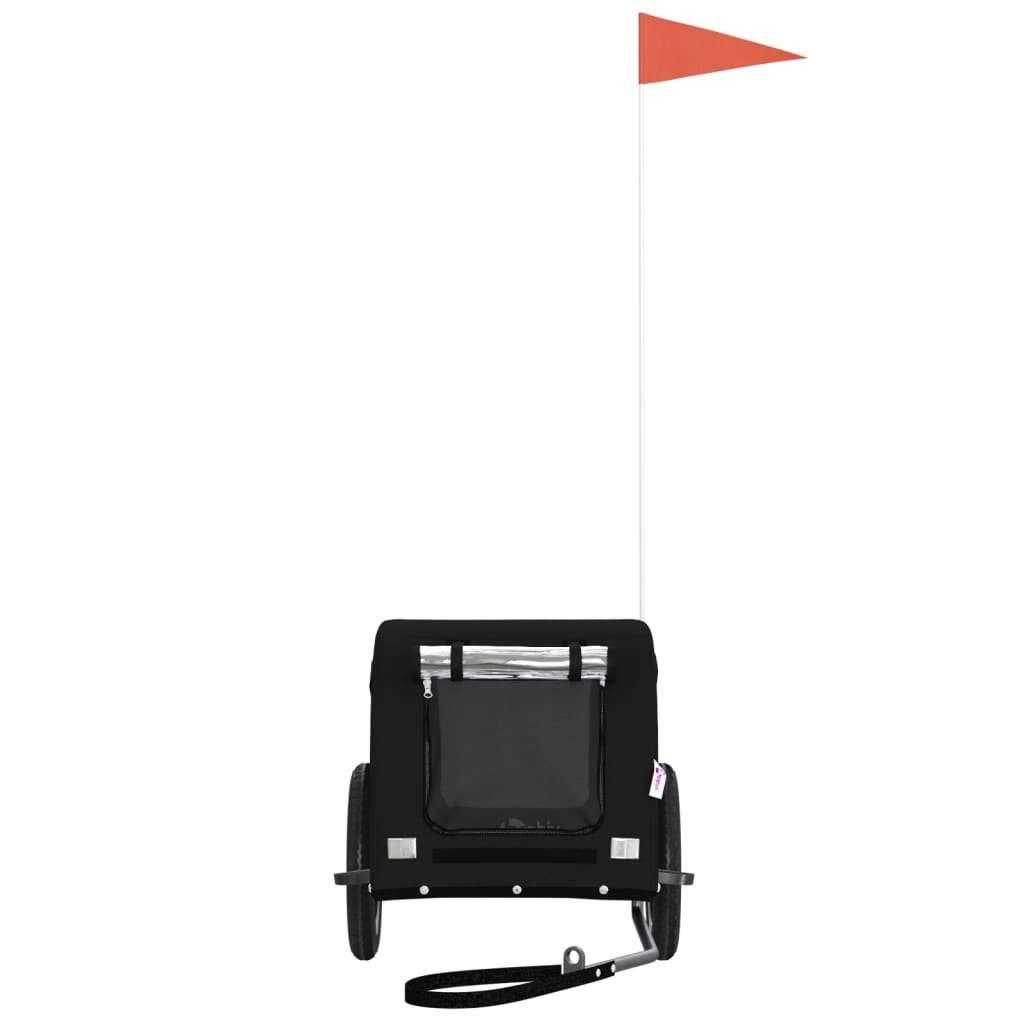 Hondenfietstrailer oxford stof en ijzer zwart is nu te koop bij PeponiXL, paradijselijk wonen!