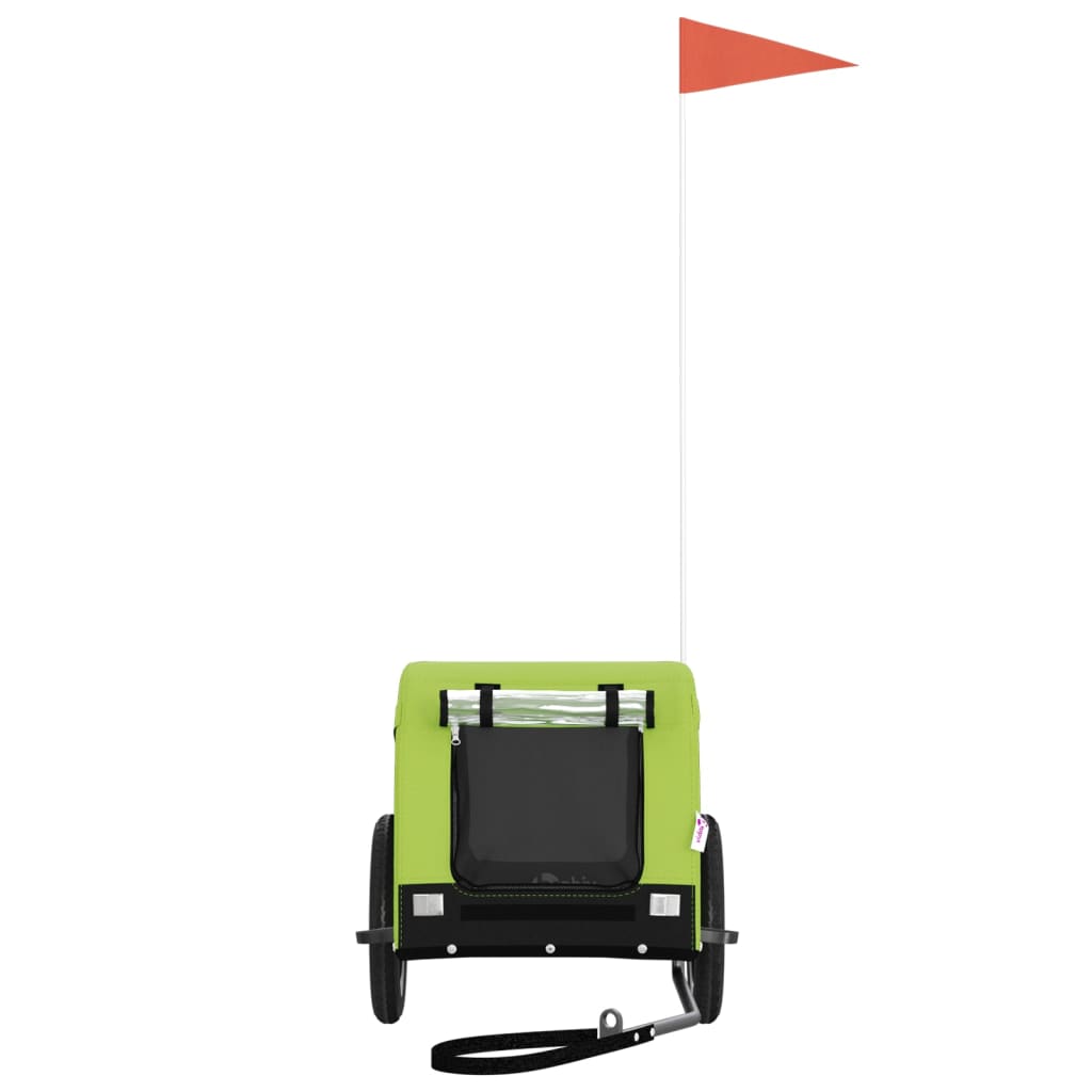 Hondenfietstrailer oxford stof en ijzer groen en zwart is nu te koop bij PeponiXL, paradijselijk wonen!