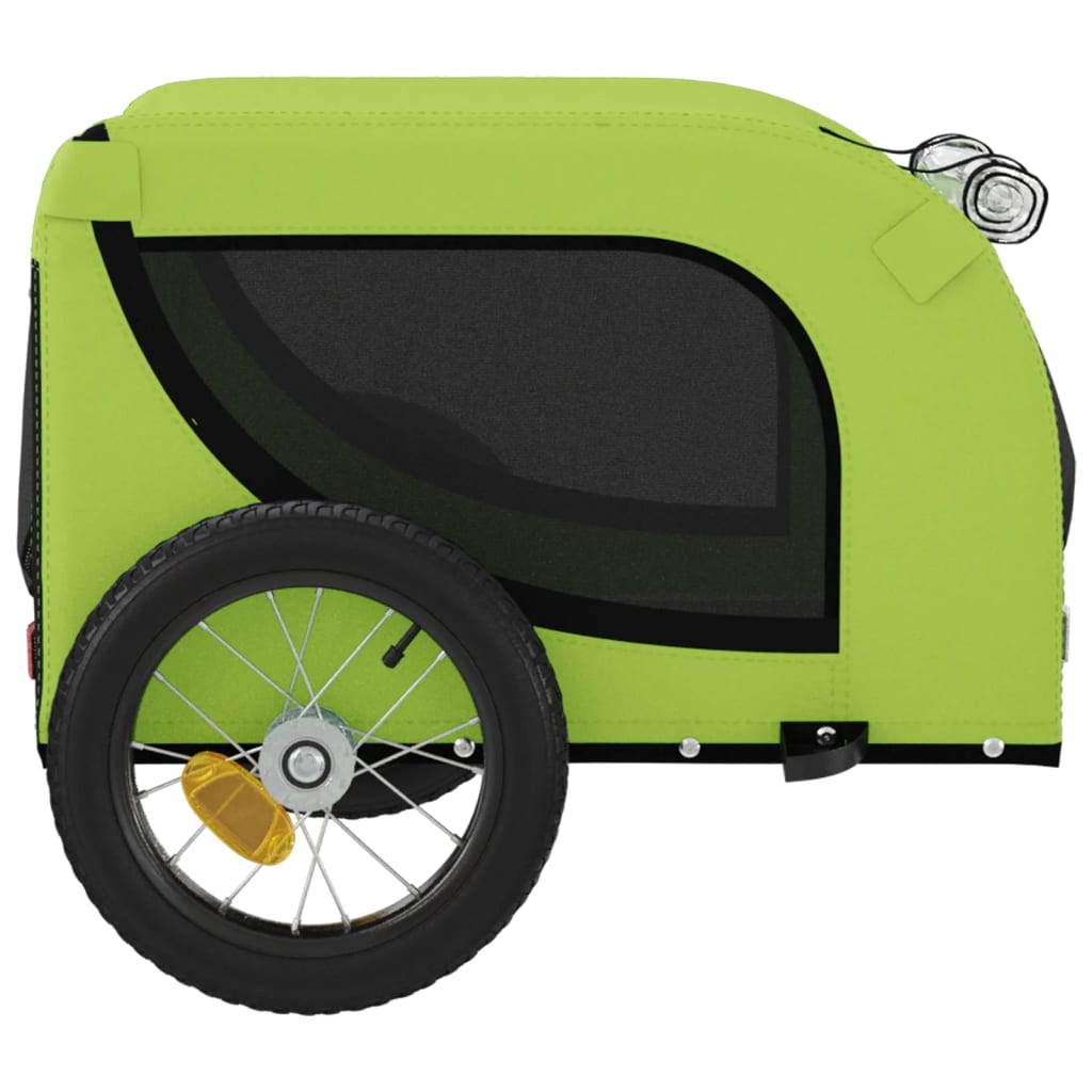 Hondenfietstrailer oxford stof en ijzer groen en zwart is nu te koop bij PeponiXL, paradijselijk wonen!