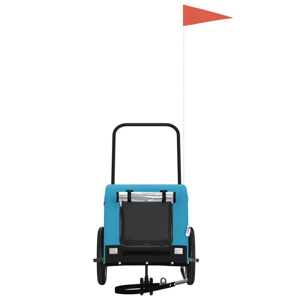 Hondenfietstrailer oxford stof en ijzer blauw en zwart is nu te koop bij PeponiXL, paradijselijk wonen!